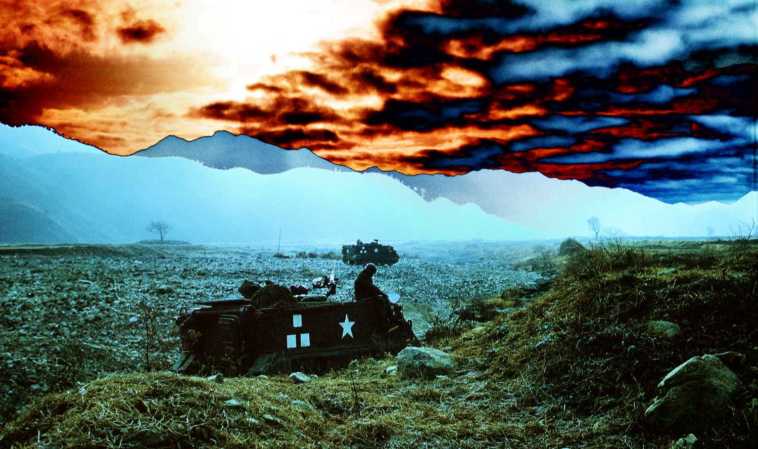 m113 personnel carriers against Korean mountains - Armored personnel carriers, Korea, some post processing - 1964 - Kodachrome - Tony Karp, design, art, photography, techno-impressionist, techno-impressionism, aerial photography , drone , drones , dji , mavic pro , video , 3D printing - Books -