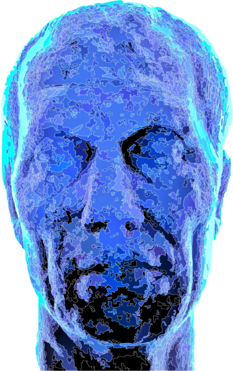Blue Madrileno a figure in the Museo archeological in Madrid Spain Archeological Museum - by Tony Karp - Some thoughts about cameras - The Sony DSC-H9 - - art  - photography - by Tony Karp