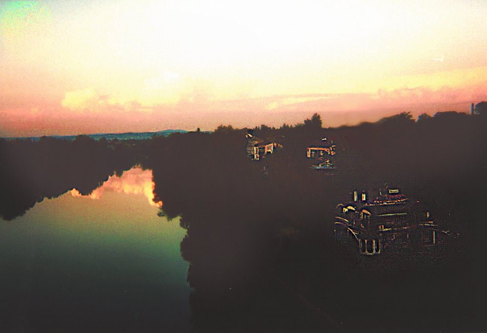 Night falls on Abli - thermal gradient photograph- by Tony Karp