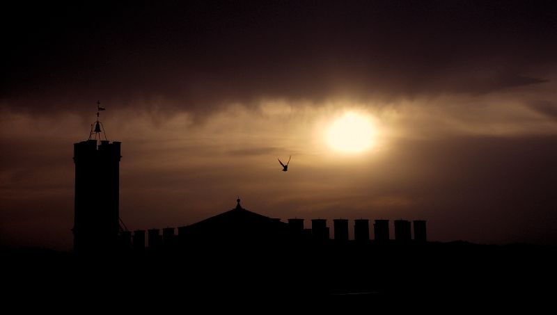 Sunset - Palazzo dei Consoli - by Tony Karp