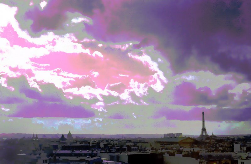 Clouds approach the tower - by Tony Karp
